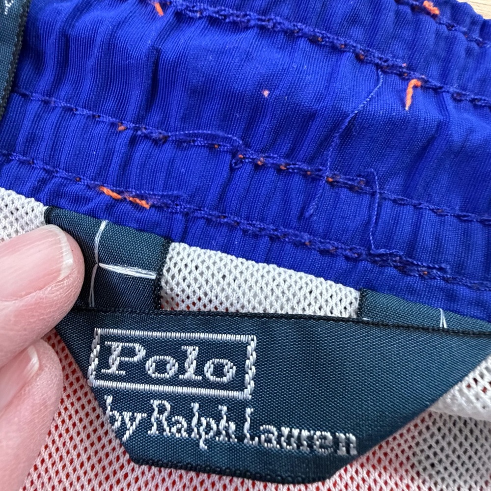 Polo Ralph Lauren Orange Swim Trunks Mesh Lined Pony Logo - Picture 3 of 6